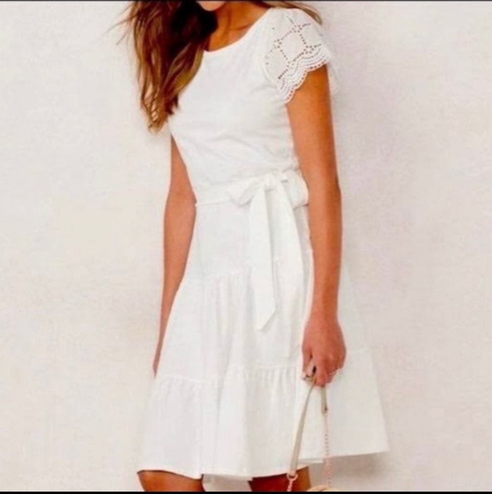 Lauren Conrad white summer dress size medium